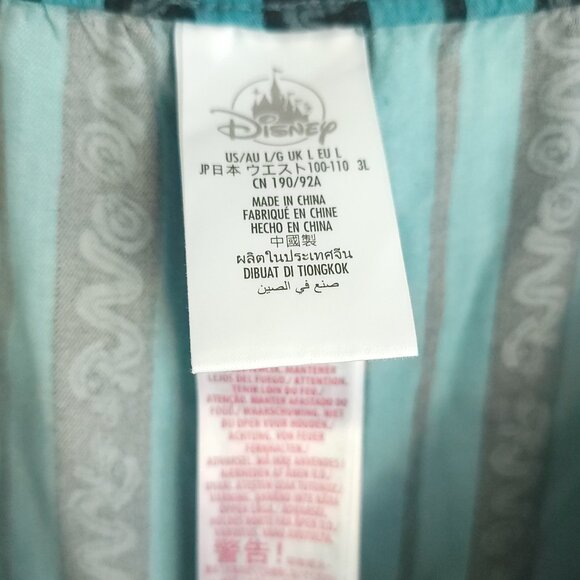 Disney Haunted Mansion Lounge Pajama Pants Women's Large Blue Black Stripe - Picture 9 of 10